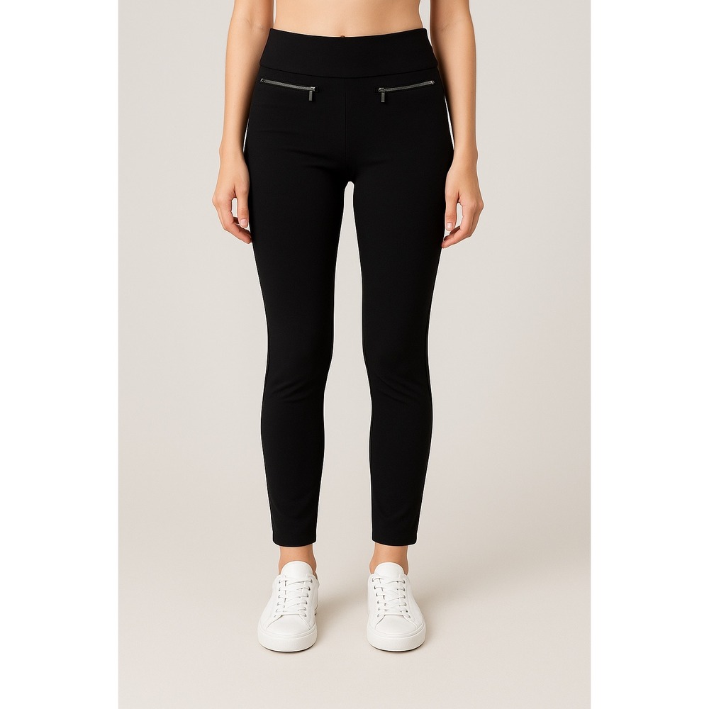 ZARA TRF Black Skinny Pants Zip Pockets High Rise Women's Size S‎
